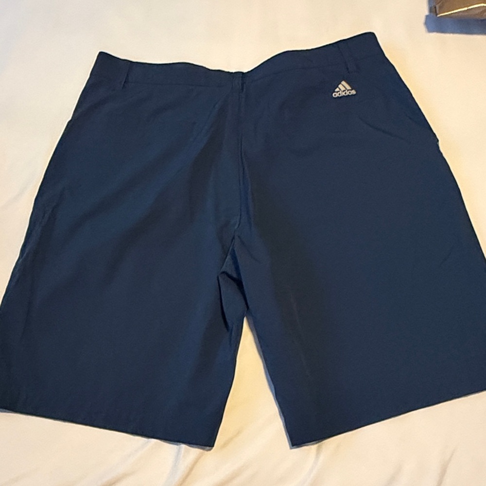 Adidas Men's Blue Flat Front Shorts